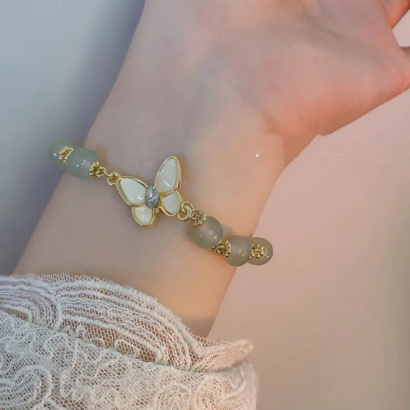 Korean Fashion Opal Butterfly Bracelet