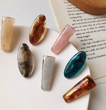 Acrylic Hair Clips - Duckbill Style Hairpins