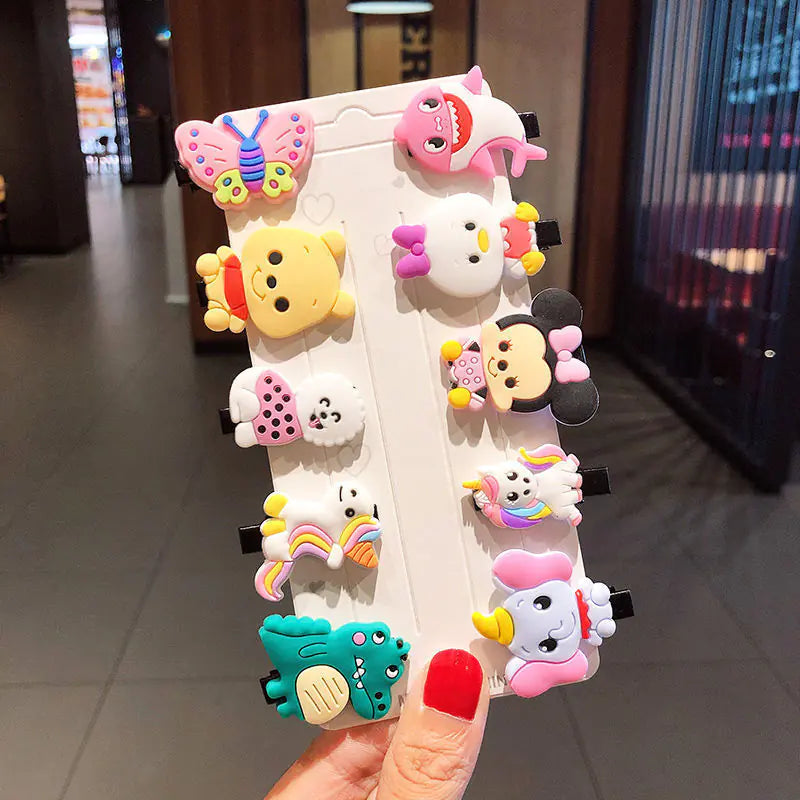 10PCS Cute Cartoon Ice Cream Hair Clips for Kids