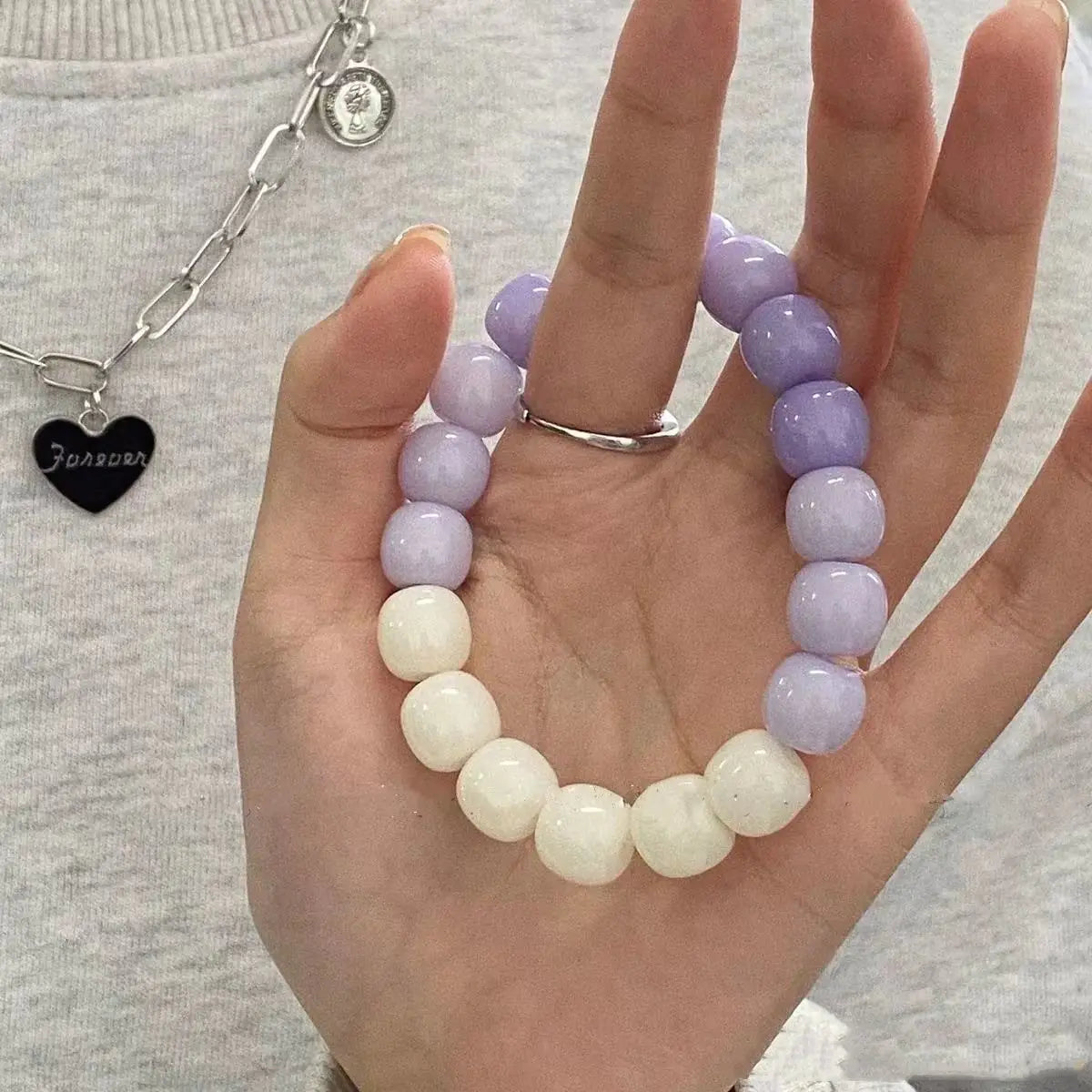 Colorful Gradient Ice-Through Bracelet