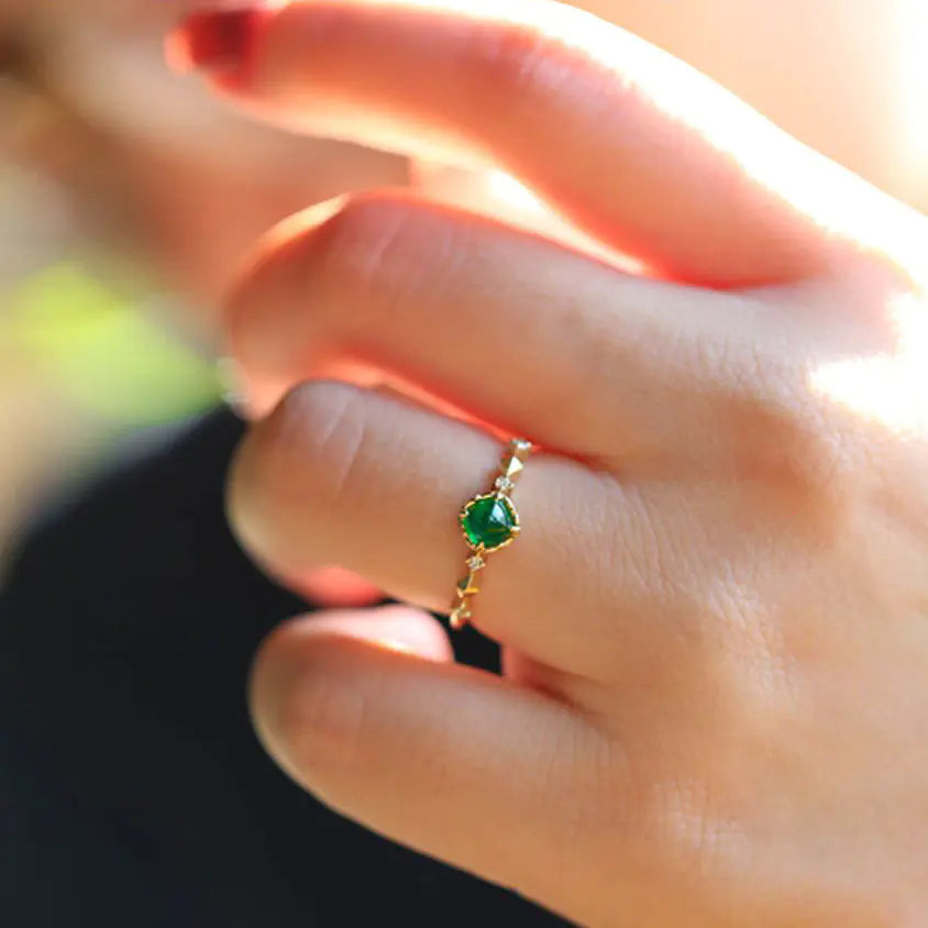 Gold-Plated Sterling Silver Women's Bracelet with Zircon