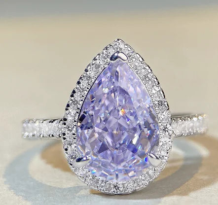 SGARIT 14k Gold 3.5ct Moissanite Diamond Ring