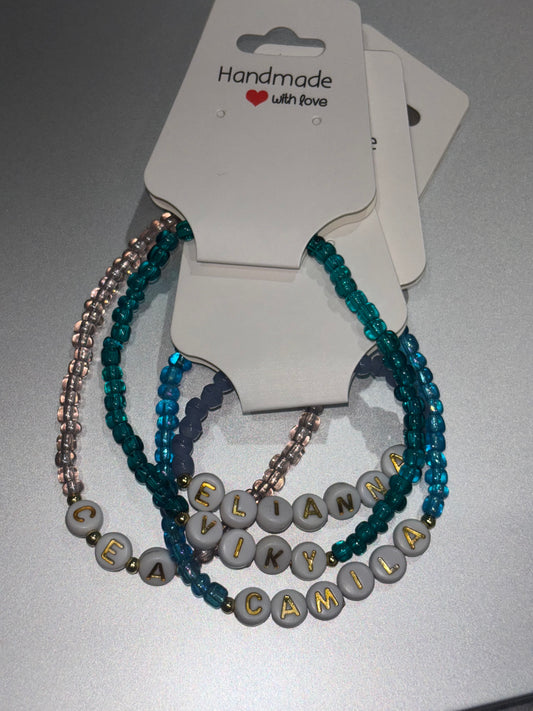 Custom name bracelets