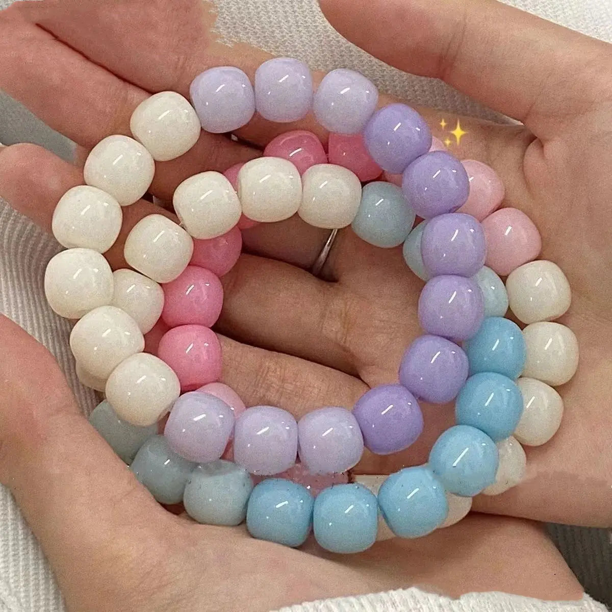 Colorful Gradient Ice-Through Bracelet