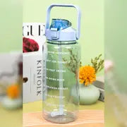64OZ Motivational Water Bottle with Time Markings