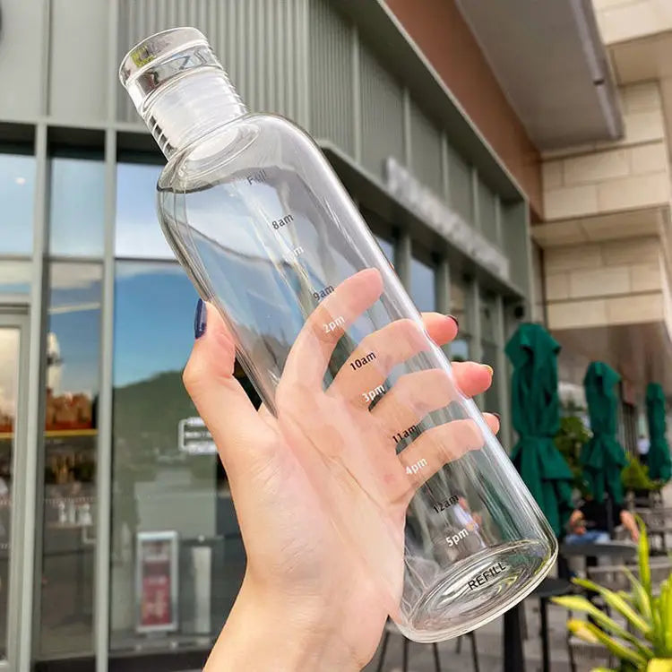 16.9oz Clear Plastic Time Scale Sports Water Bottle
