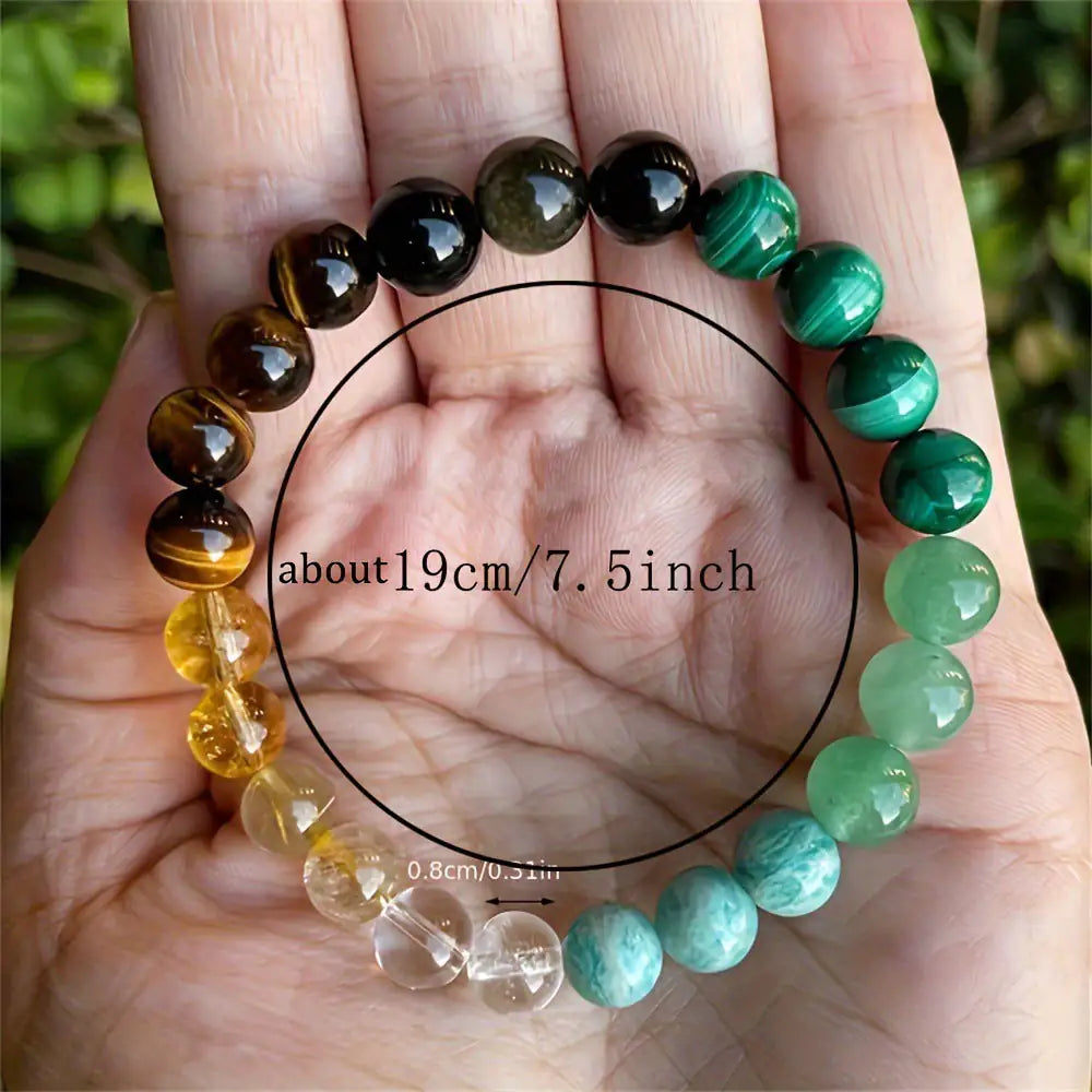 Universal Natural Stone Citrine Dongling Stone Malachite Bracelet