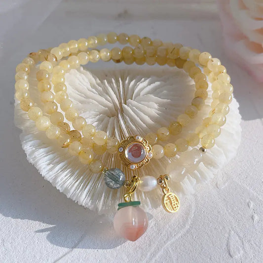 Gold Crystal Wealth Transfer Bracelet