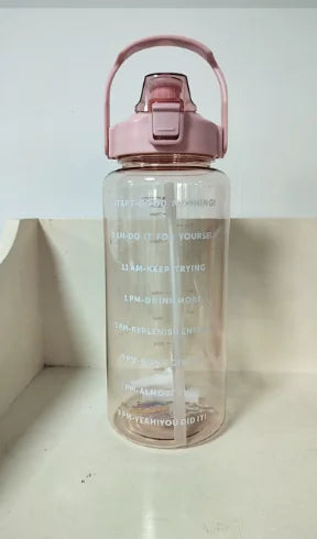 64OZ Motivational Water Bottle with Time Markings