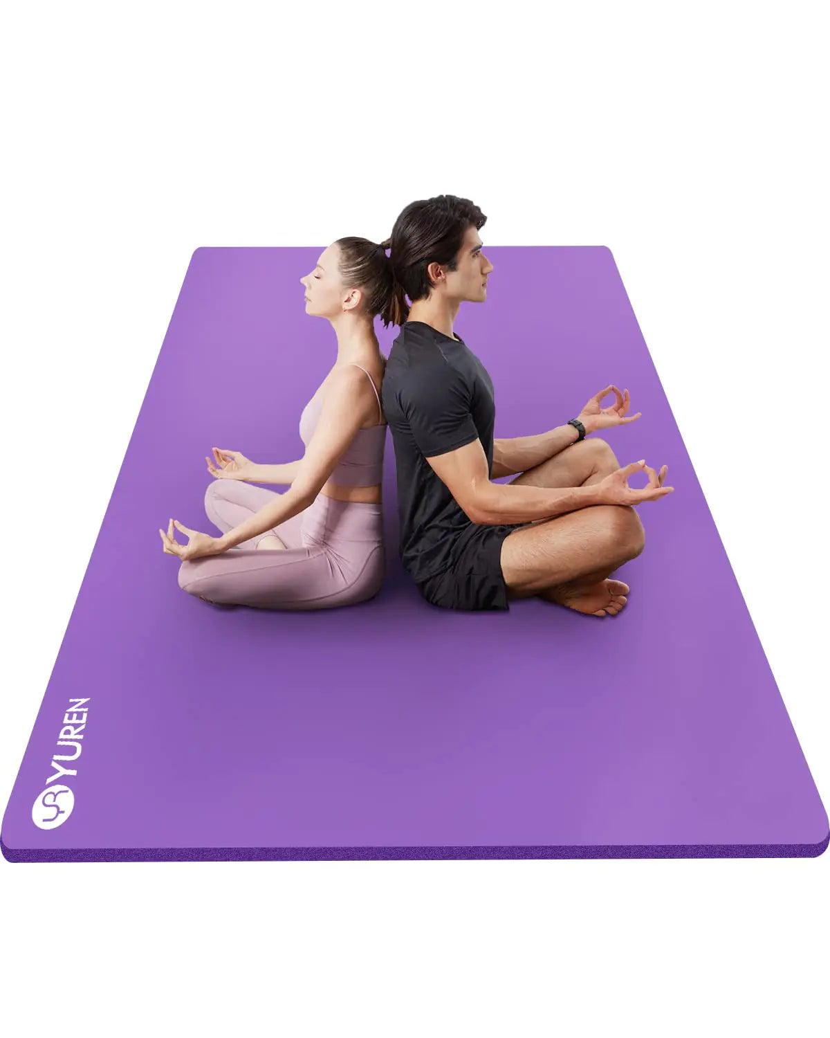 RYTMAT Large Exercise Mat 78"x 51" 12mm Thick Workout Mats for Home Gym Extra Wide Fitness Mat Non-Slip Gym Floor Mat Soft Comfortable for Stretching - Purple