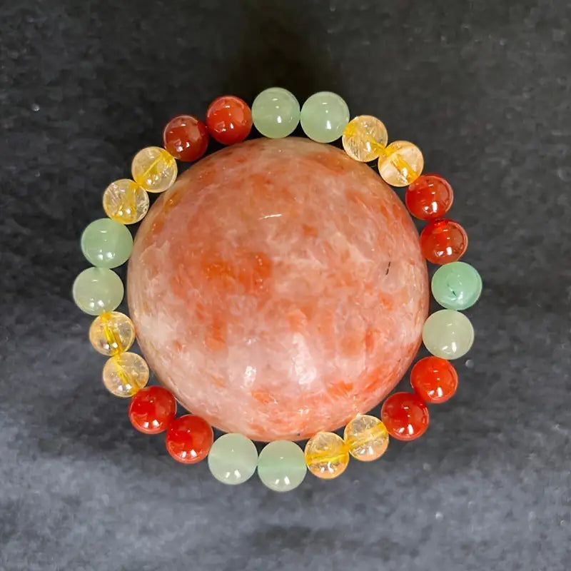 8mm Yellow Beaded Bracelet Bracelet Hand